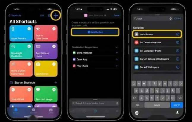广元苹果14锁屏维修店分享iPhone14升级iOS16.4后如何创建锁屏快捷方式 