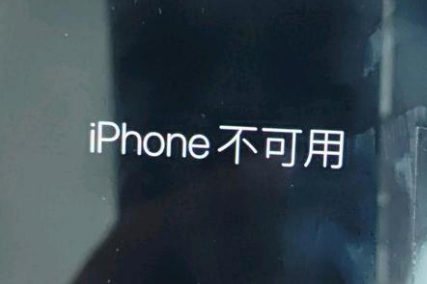 广元苹果服务网点分享锁屏界面显示“iPhone 不可用”如何解决 